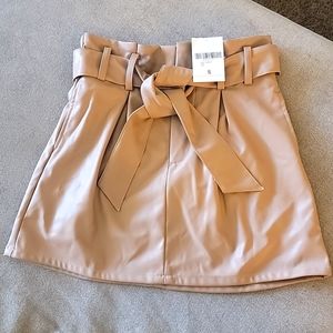 Faux leather skirt